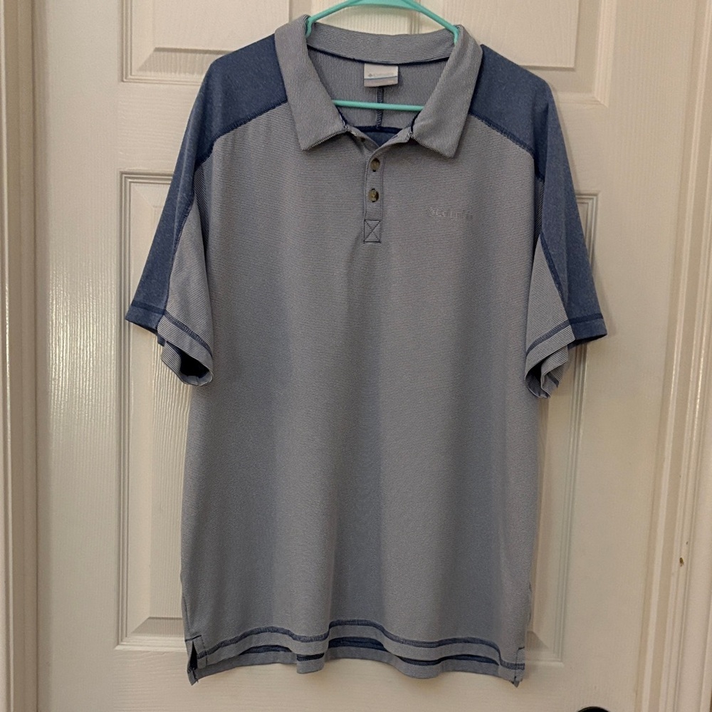 Men's Blue Polo Shirt Columbia 2XL. Worn only a couple times.